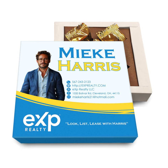 Gifts for Realtors | Custom Chocolate Truffle Box Elegant chocolate truffle gift box for realtors to impress clients