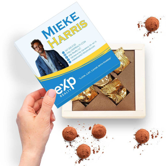 Real Estate Agent Gifts | Promotional Chocolate Box Deluxe chocolate truffle gift set for real estate agent promotions