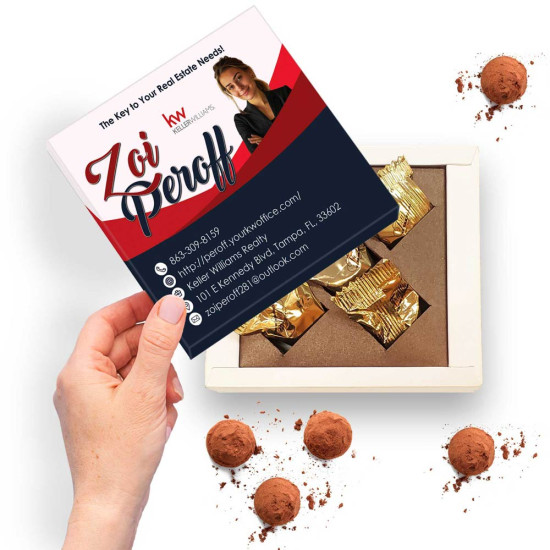 Thank You Note to the Client | Sweet Gesture Chocolate truffle gift box with thank you note to real estate clients