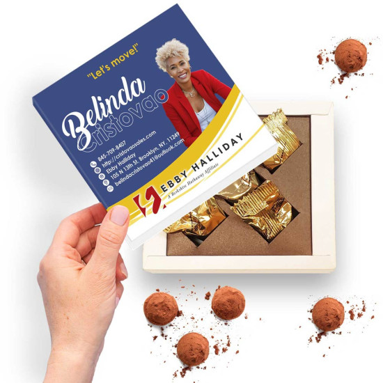 Customized Giveaways | Branded Chocolate Gifts Customized chocolate truffle giveaways for real estate promotions