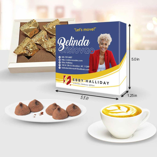 Personalized Giveaways | Custom Chocolate Treats Personalized chocolate truffle giveaways for realtors