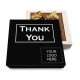 Branded merchandise chocolates with thank you for your purchase messages