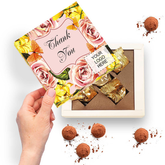 Ways to appreciate your team - Chocolate logo printed boxes Logo boxes printed chocolates showing ways to appreciate your team