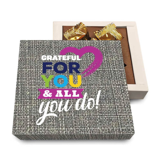 Nurse Appreciation Gift - Thank You Chocolate Box Elegant chocolate gift for nurse appreciation