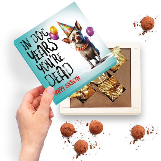 Gag Gifts for 50th Birthday Male and Deliverable Chocolate Present Prank-ready 50th birthday chocolates for men, shippable