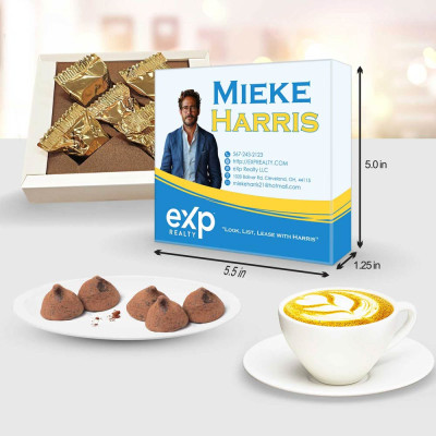 Promotional Items for Business | Chocolate Gift Box Custom chocolate truffles as promotional items for real estate businesses