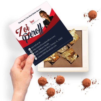 Thank You Note to the Client | Sweet Gesture Chocolate truffle gift box with thank you note to real estate clients