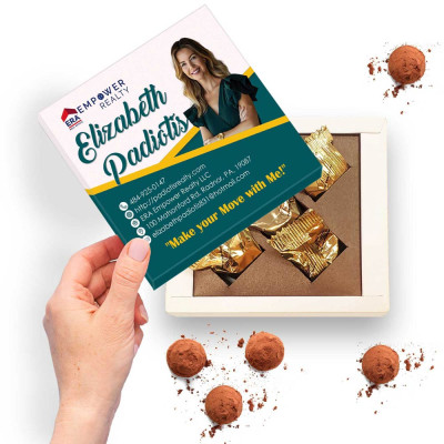 Realtor Gifts for Clients | Elegant Truffles Realtor gifts for clients: premium chocolate truffle boxes