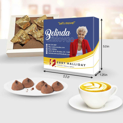 Personalized Giveaways | Custom Chocolate Treats Personalized chocolate truffle giveaways for realtors