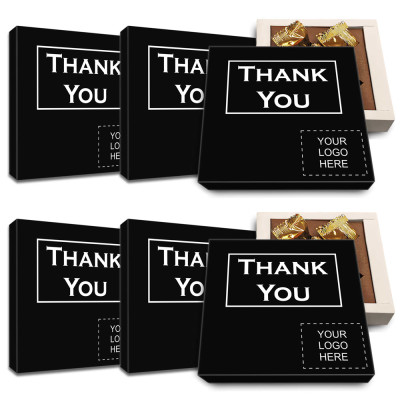 Printed logo gift boxes chocolates with thank you note for customer