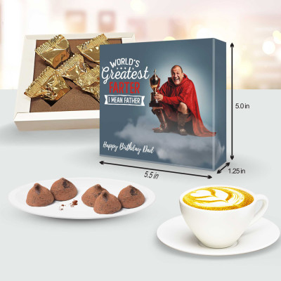 Humorous chocolate boxes designed for dads and birthday guys